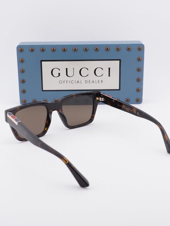Gucci GG1889S 002 Square Sunglasses - Havana / Brown main image 4